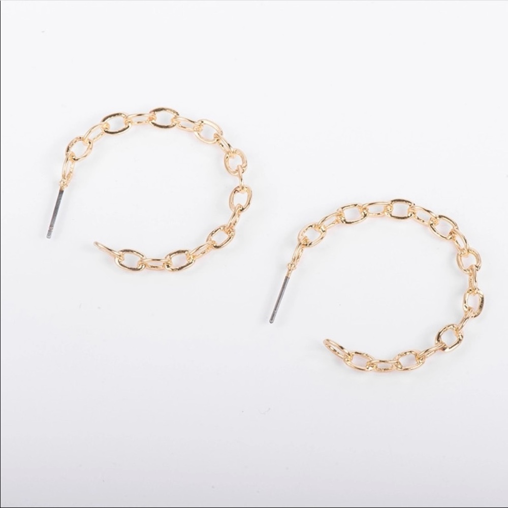 💕 linked hoop earrings 💕 - Picture 6 of 6